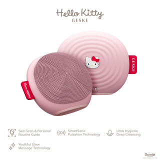 SmartAppGuided™ Sonic Facial Brush | 4 in 1 (Hello Kitty Pink)